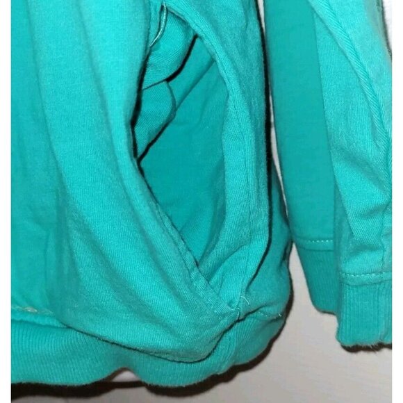 Vintage ALOHA Maui Hawaii Sea Turtle Beach  Teal Sweatshirt Graphic Floral XL - Picture 7 of 7